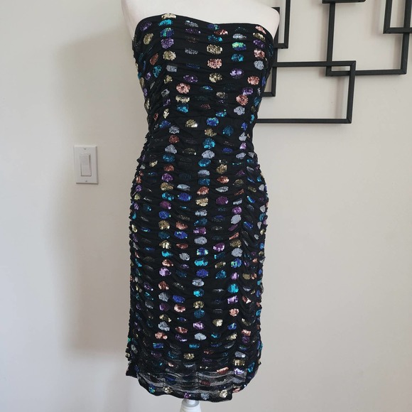 New retrofete black strapless rachel dress size M - Picture 4 of 7